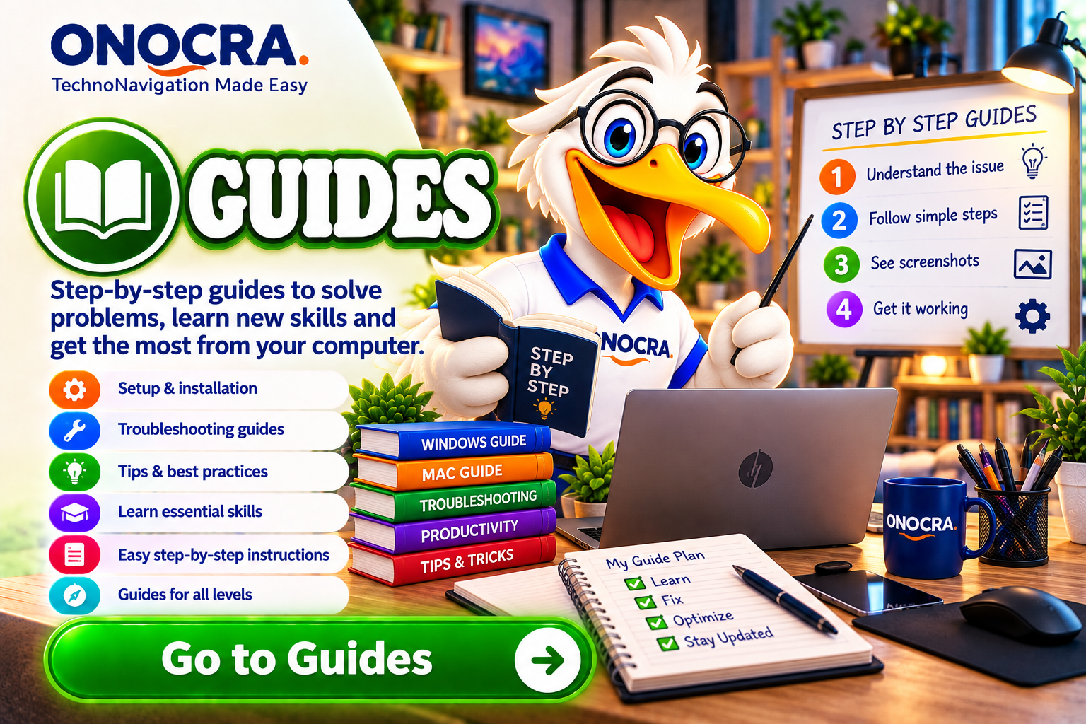 ONOCRA computer and laptop guides and resources