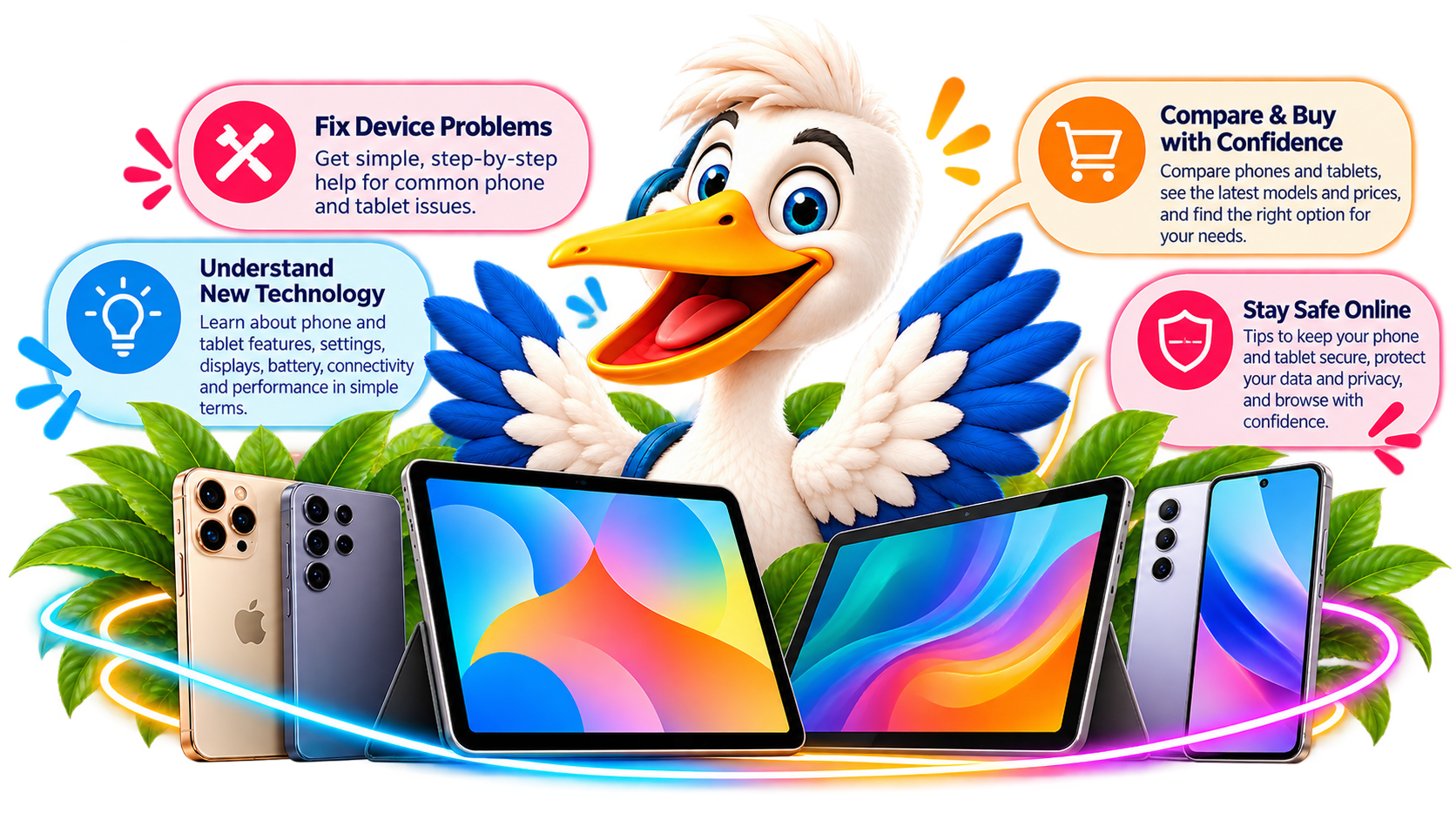 ONOCRA Pelican helping people explore phones and tablets