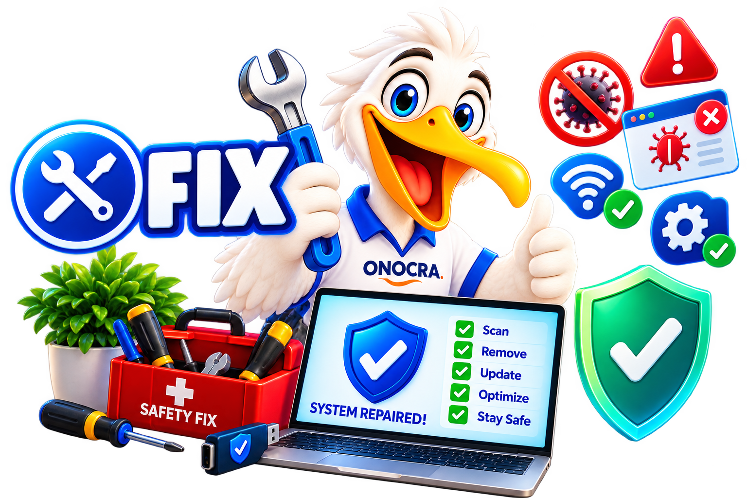 ONOCRA Fix for safety and security